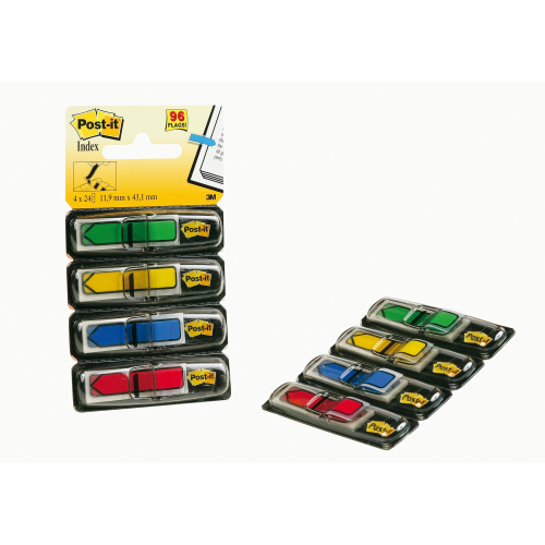 3M POST-IT INDEX MINISET FRECCIA SEGNAPAGINA 12MMx43.6MM COLORI ASSORTITI CONF. 96 Pz.